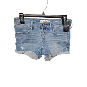 Hollister Low Rise Midi Denim Short Length Size 1 W25 *NEW* (X82)
